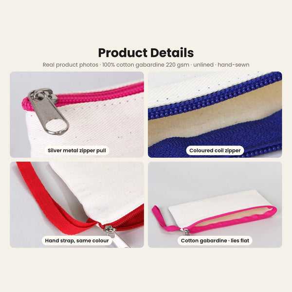 Astuccio di Natale – 9 motivi Natale e Capodanno 2027, astuccio in tessuto con zip colorata 21 × 10 cm, 6 colori – cotone - Pamusan.it
