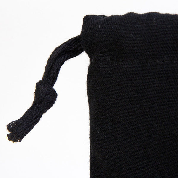 Black Fabric Drawstring Pouch 6"x8" – Reusable Cotton Bag - Pamusan.com