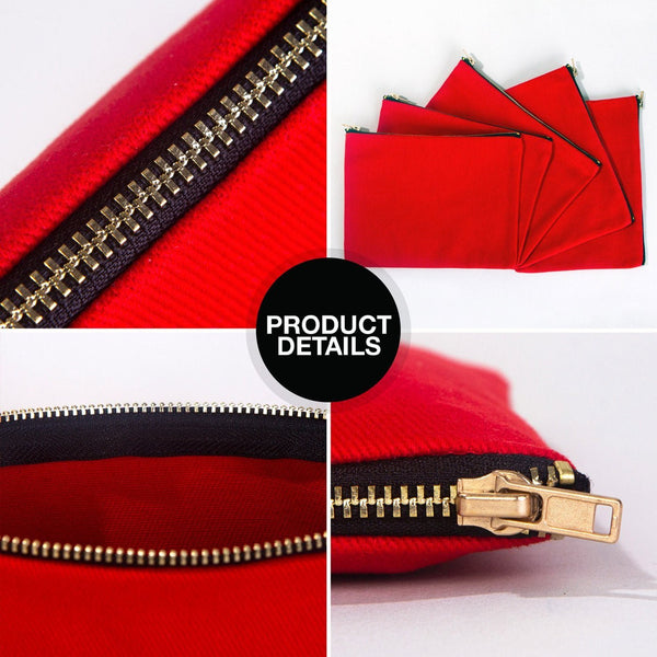 Christmas Makeup Bags Bulk – 9 Holiday & New Year 2027 Designs, Zipper Clutch 8.3" × 6" (21 × 15 cm) – Cotton Gabardine - Pamusan.com