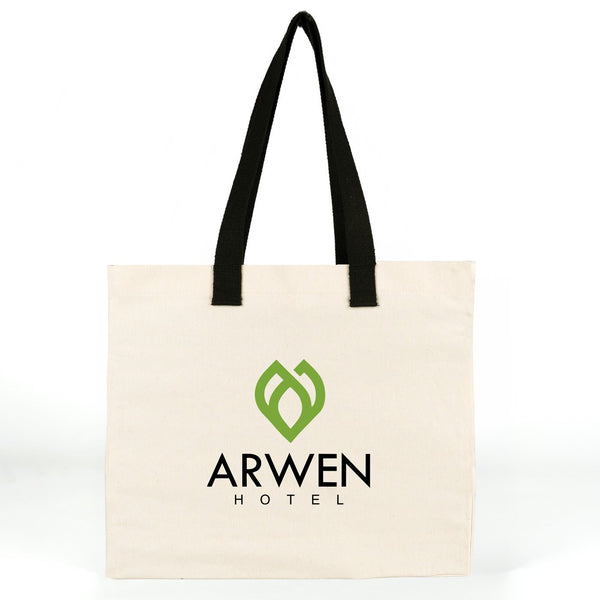 Esempio di stampa cliente: ARWEN HOTEL sulla shopper in cotone 40 x 35 x 15 cm