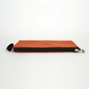 Custom Zippered Clutch Bag – Terracotta – 10" × 7" (25 × 18 cm) - 10 oz - Pamusan.com