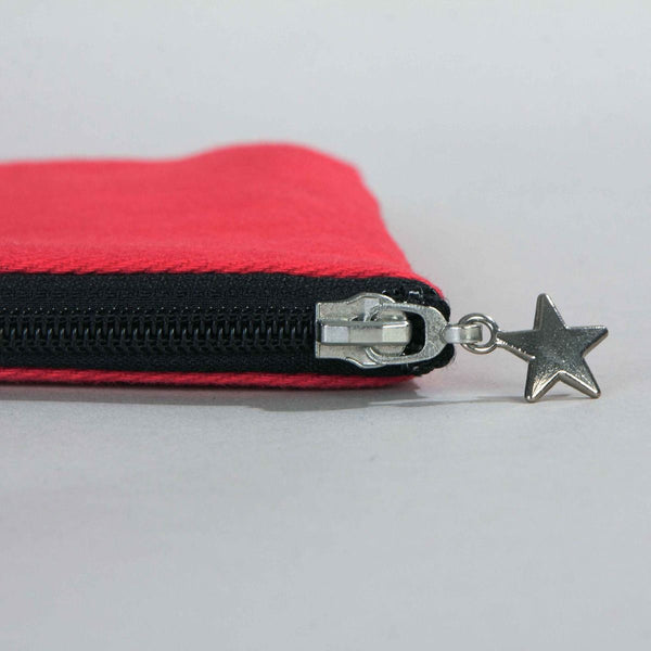Custom Zippered Clutch Bag – Red – 10" × 7" (25 × 18 cm) - 10 oz - Pamusan.com
