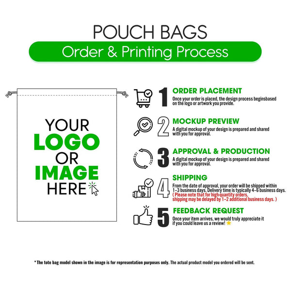 Fabric Pouch 16" W x 20" H (40 cm x 50 cm) - (Customize) - Pamusan.com