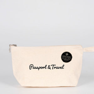 Custom Canvas Zipper Pouch 10" x 6" x 2" – Gusseted Makeup Bag, 320 g/m²