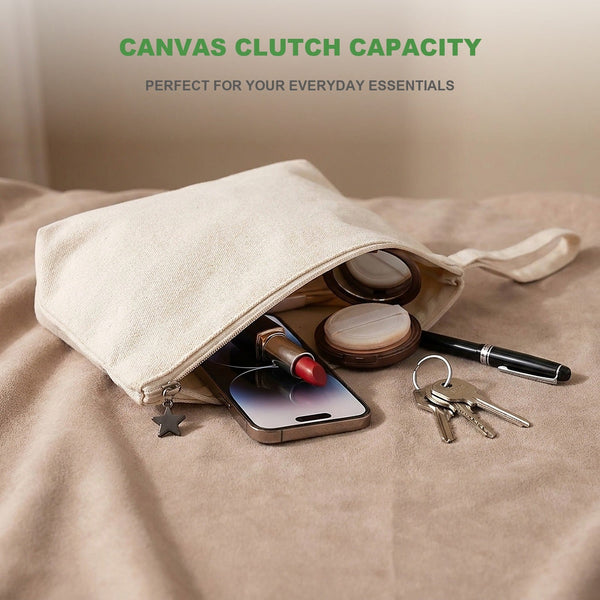Personalized Canvas Clutch Bag – 10" x 6" x 2" - Pamusan.com