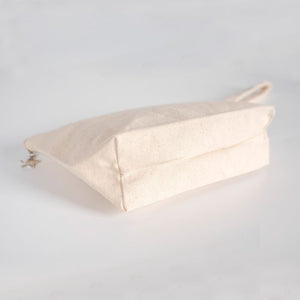 Custom Canvas Zipper Pouch 10" x 6" x 2" – Gusseted Makeup Bag, 320 g/m²