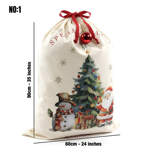 Sacco di Babbo Natale Personalizzato – 60 x 90 cm Grande Sacchetto Regalo per Natale e Capodanno - Pamusan.it