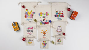 Sacchetti per la Prima Festa di Compleanno,  15,5 cm x 20 cm Sacchetti Personalizzati con Nome Buon Compleanno