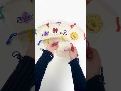 Sacchetti in Cotone Buone Feste – Sacchetti Regalo Stampati su Misura con Manici Colorati