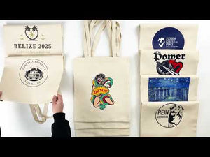 Personalized Canvas Tote Bags 14x16 – 8 oz Fabric Weight, Custom Logo & Photo Printing
