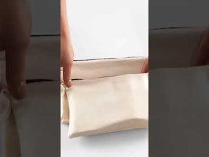 Pochette Personalizzabile – Borsa in Cotone 25x18 cm Senza Fodera con Zip